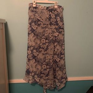 Coldwater Creek Floral Midi Skirt